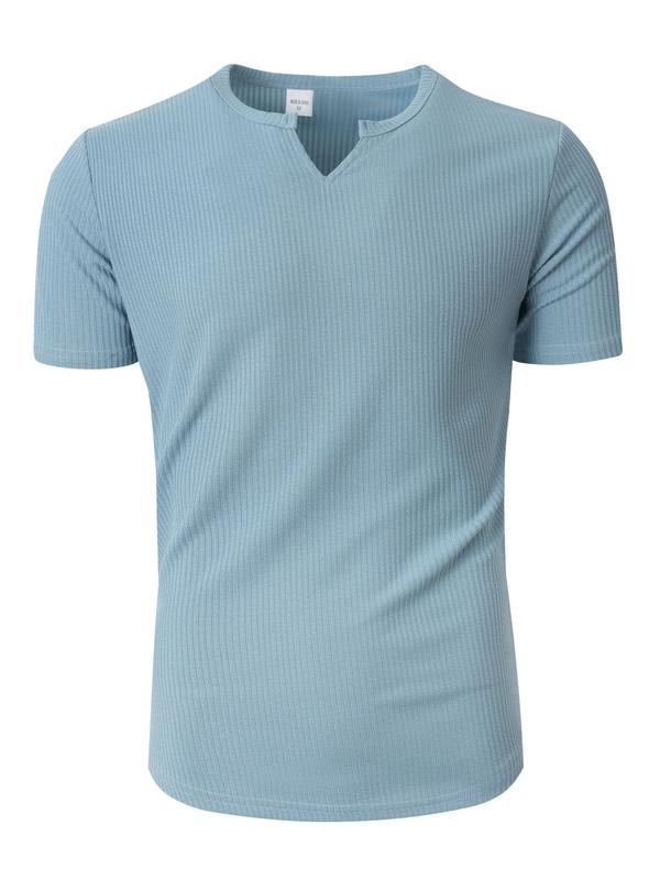 Men's Vertical Striped V-Neck T-Shirt Pocket Solid Color Casual Fashion Teen, Quick Dry, Breathable and Wearable on Hot Days, Solid Color T-Shirt Sophisticated and Simple 4