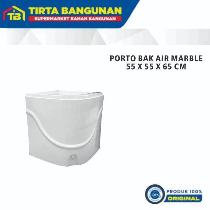 Gambar PORTO BAK AIR MARBLE 55 X 55 X 65 CM / BAK AIR SUDUT KAMAR MANDI dari Tirta Bangunan Kota Depok Tokopedia