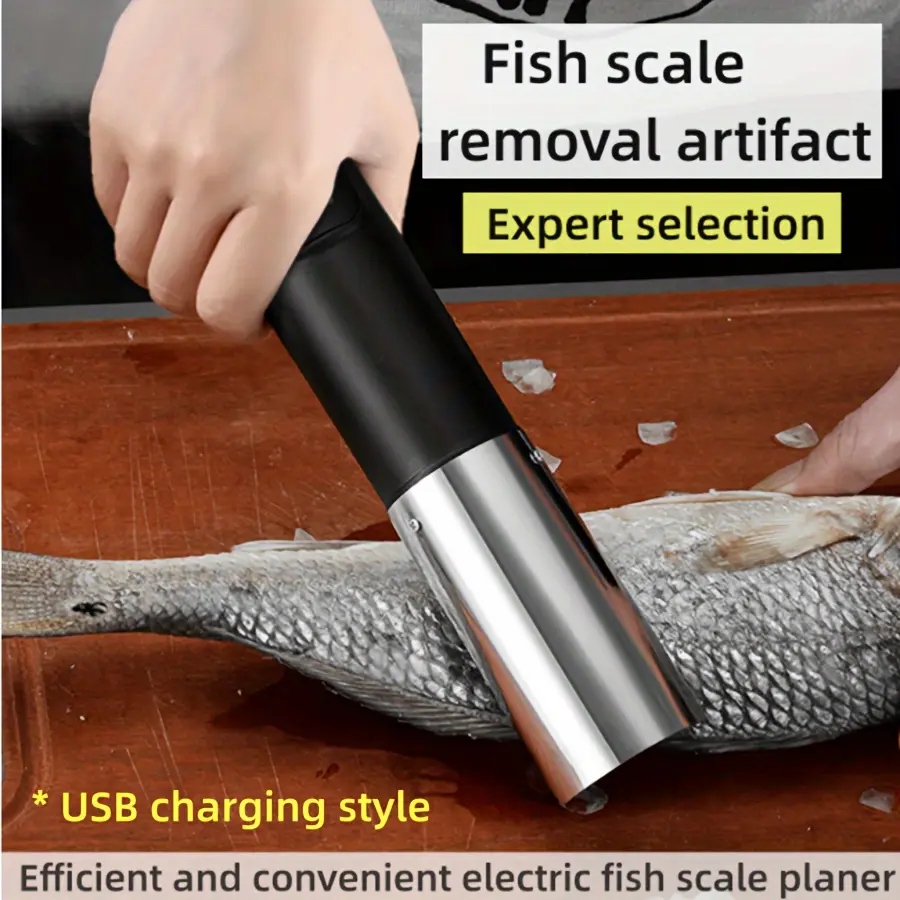 Portable Electric Fish Scraper Waterproof Fish Scale Remover Fish Scale Cleaner USB Rechargeable Fish Scale Knife Seafood Tools