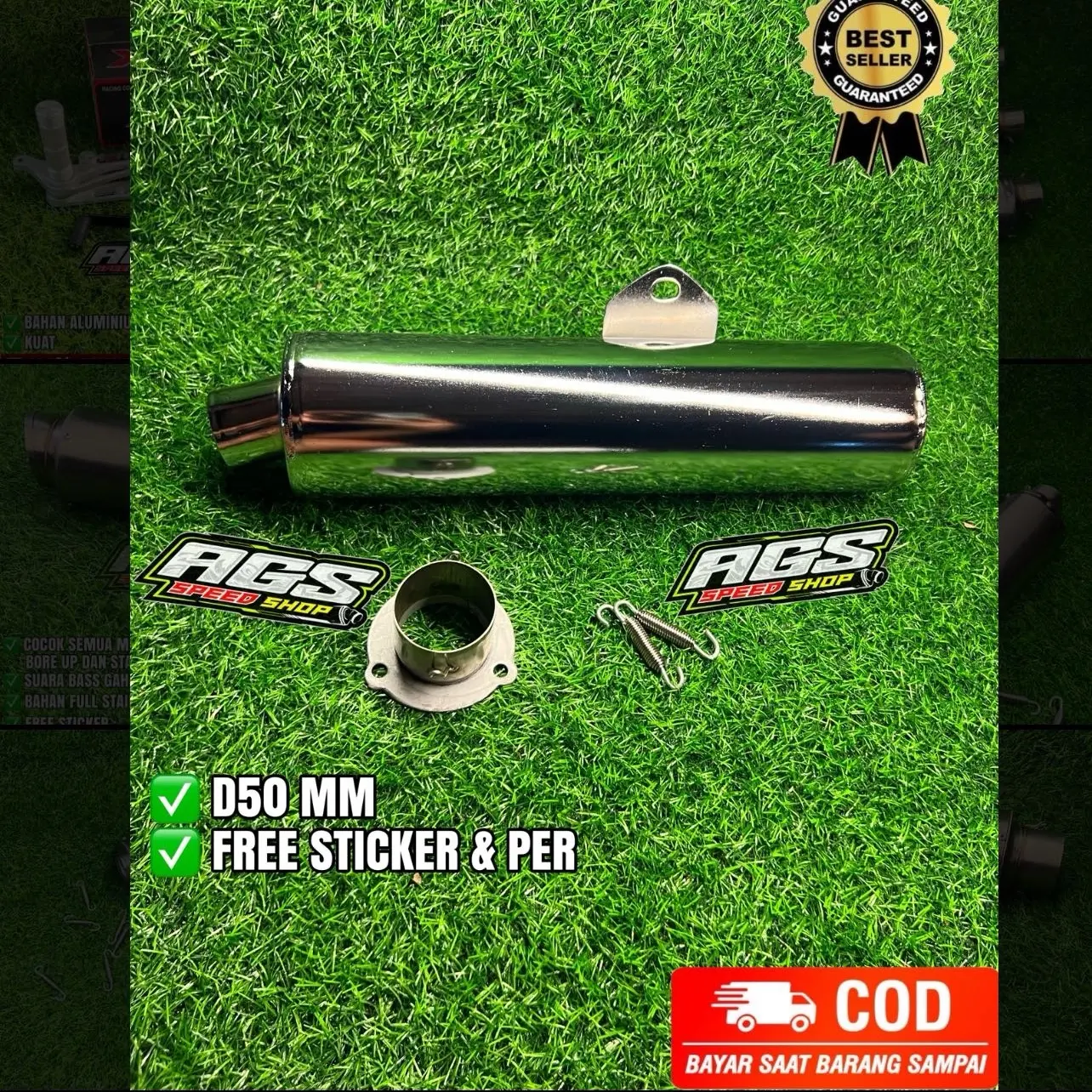 Knalpot Standar Racing CKD Plus + Adaptor Suara Padat Satria FU D50 Motorcycle