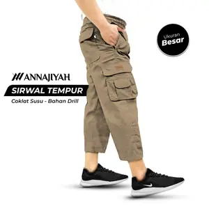 Celana Sirwal Cargo Size Besar untuk Muslim