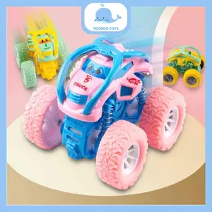 Mobil Monster Pastel - Mainan Seru untuk Anak Kreatif Plastik Roda