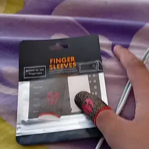 Miner Sarung Jempol Gaming Silver Fiber - Mobile Gaming Finger Sleeve Premium | Anti Keringat & Ultra Responsiff