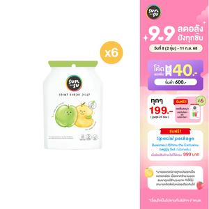 (แพ็ก 6) Sunsu ซันซุ เยลลี่ผสมบุก รสแอปเปิ้ลเขียว & ส้มยูซุ ตราซันซุ จำนวน 6 ซอง หอมอร่อย ของขวัญ