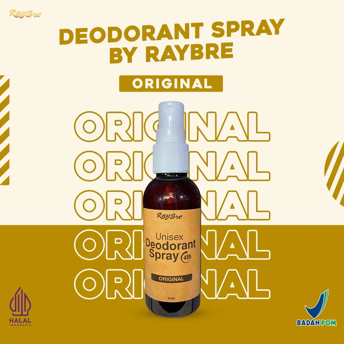 Unisex Deodorant spray tawas Raybre Harga Satuan untuk ketiak bau