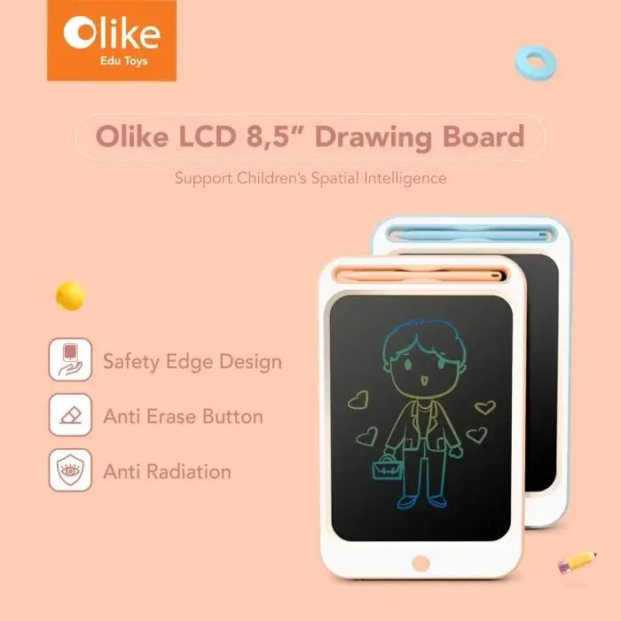 OLIKE LCD DRAWING BOARD - 8.5'' & 12'' INCH - Edutoy - Garansi Resmi Olike