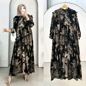 MIDI DRES PREMIUM MOTIF TERBARU GAMIS RAYON Baju Muslim Wanita Dewasa dengan Desain Elegan dan Nyaman