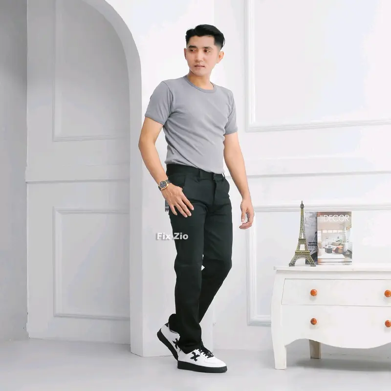 paket isi 2 Celana panjang chino Katun Twill Strech Tebal dan Halus - Ukuran 27-38 Pria Casual Pria Formal Distro 4
