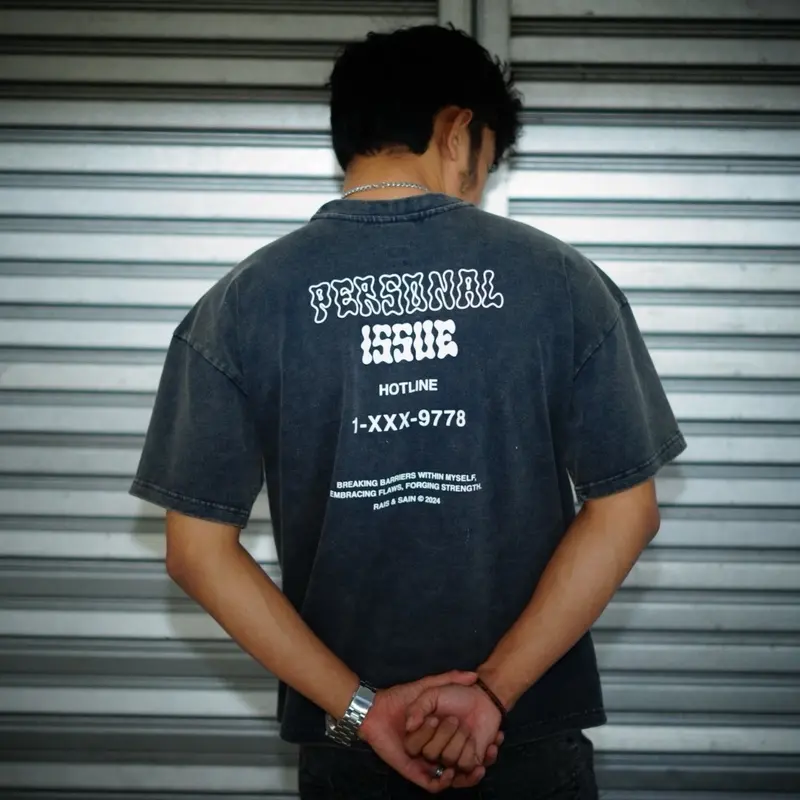 Rais and Sain - Oversized Tshirt Wash Personal Issue - Kaos Unisex Kain Lembut 0