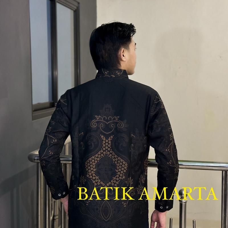 Kemeja Baju Batik Pria Lengan Panjang Kasual Jumbo Modern Slimfit Premium SENDANG 1