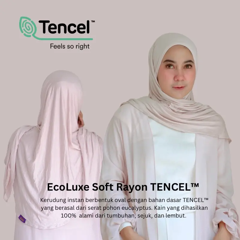 [Live] EcoLuxe Soft Rayon TENCEL | Segitiga Oval Instan Premium 1
