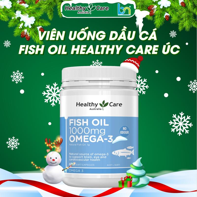 Viên uống dầu cá Omega 3 Healthy Care Fish Oil Hộp 400 viên