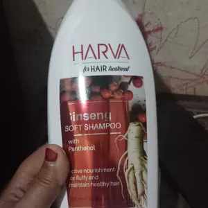 HARVA Shampoo Ginseng Soft & Smooth 600ML | Haircare 2in1 Shampoo Conditioner Anti Rontok Menutrisi Rambut Menguatkan Akar Rambut Halus Lembut Sehat