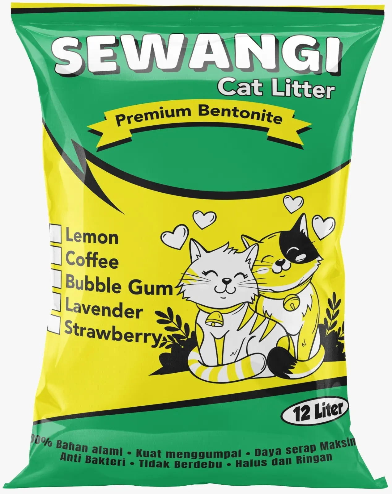 12 LITER PASIR KUCING GUMPAL WANGI PREMIUM SEWANGI TERLARIS