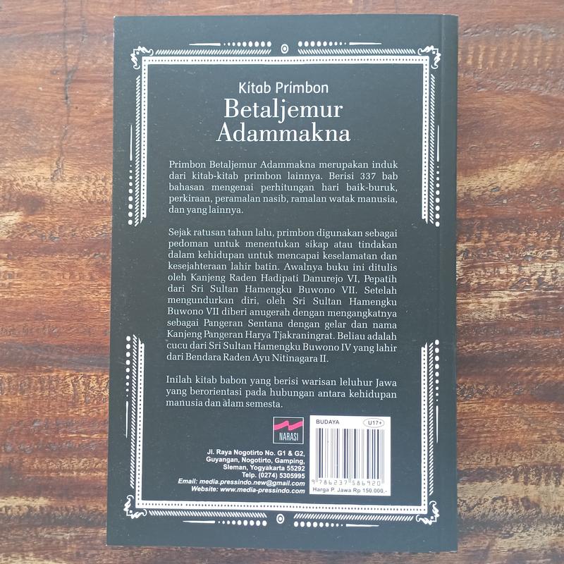 Kitab Primbon Betaljemur Adammakna - Kanjeng Pangeran Harya Tjakraningrat 4