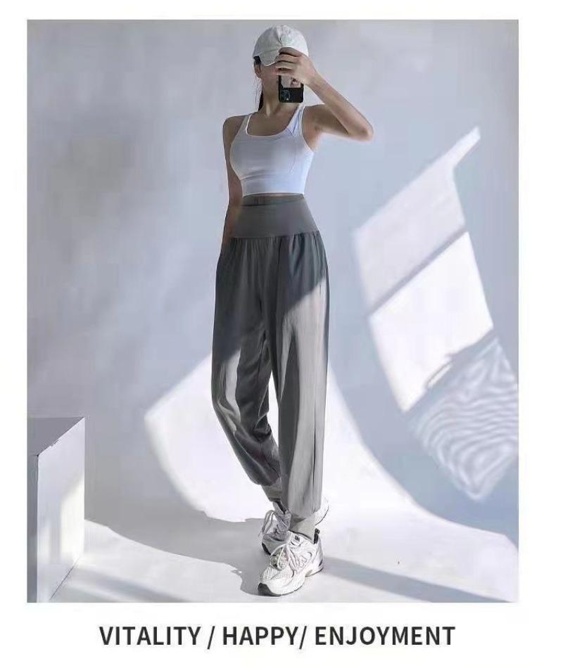 Product Introduction of Fitness girl belly tucked loose sweatpants corseted running outdoor spring summer thin high waist casual yoga trousers 3