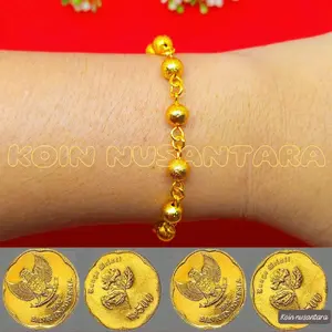 promo gelang koin motif bola Boba anti karat