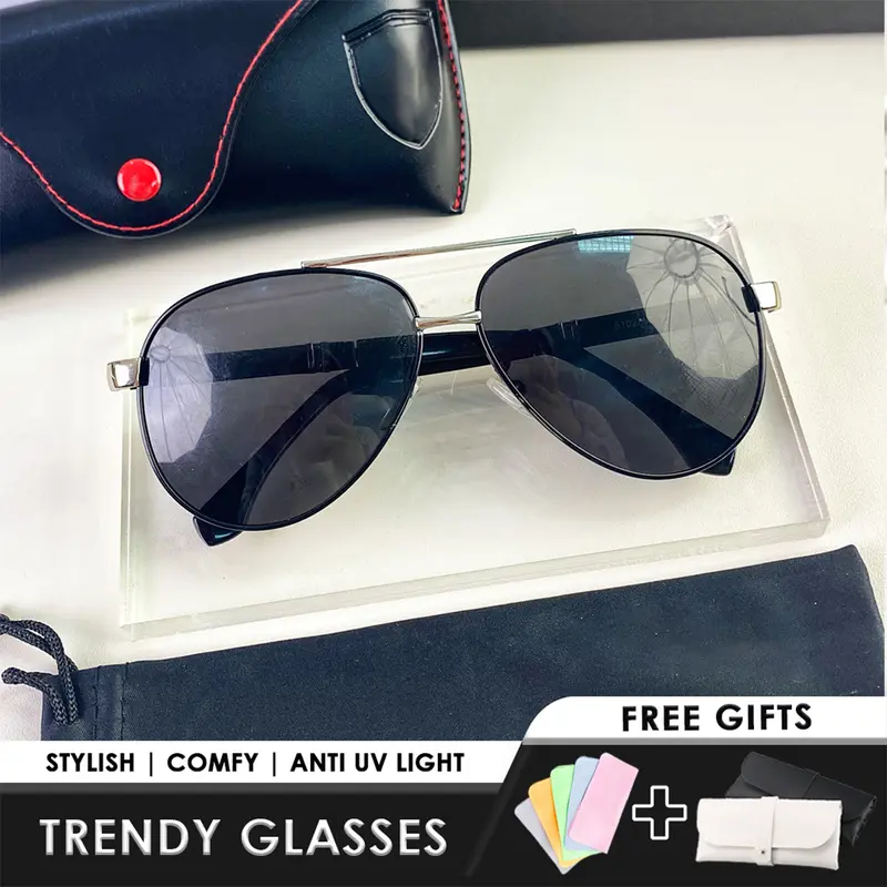 【Free Dompet & Lap】Kacamata Pria Polarized UV Protection Mengemudi Kaca Mata Memancing Paset Ikan By Pijarus Eyewear Alpacaman【cool vision】【b6102】 Sunglasses 3