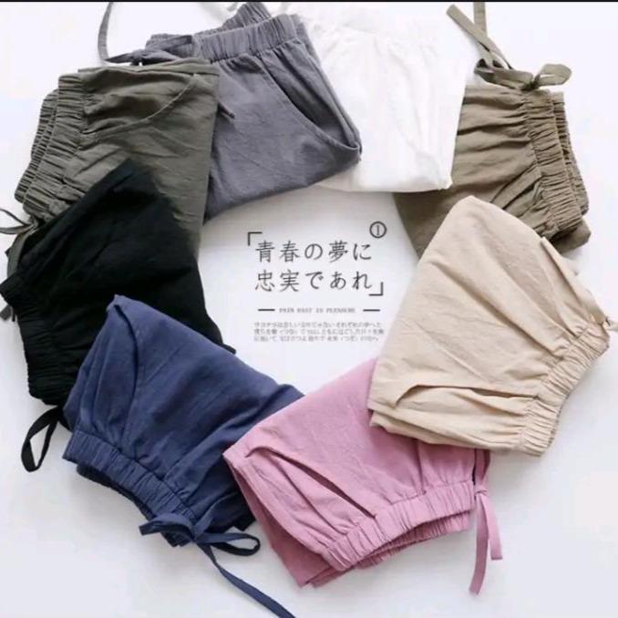 Celana Pendek Hotpant Terbaru 2024 Bahan Crinkle Airflow Premium Nyaman Short Santai Kulot 2