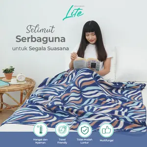 [Exclusive Launching] - Kintakun Lite Selimut Fleece Bulu Halus Ringan Motif Cantik 120 x 150