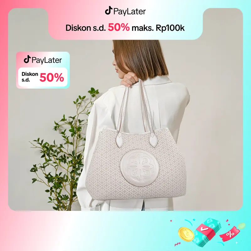 Tas Totebag Les Catino Devica Carry All Monogram 0