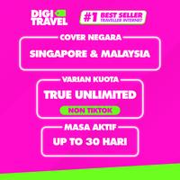 Gambar SIM Card Singapore Malaysia True Unlimited | Kartu Roaming Internet Singapore Malaysia | DIGITRAVEL SIM Card Singapore Malaysia True Unlimited - 3 Hari dari DIGITRAVEL Kota Administrasi Jakarta Timur 3 Tokopedia