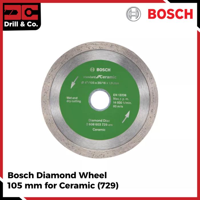 Gambar Diamond Wheel 4" Bosch for Ceramic (729) dari Drill&Co Kota Administrasi Jakarta Barat Tokopedia