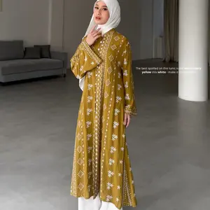 KHALIFA - by Yellowfacy | (Kode 689) Long Tunik Rayon Shirt Bordir Panjang Baju Kurung Muslim Wanita