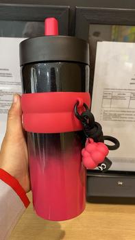Product Review of Tumbler Stainless Gradasi 710ml / Termos Tumbler Stainless 710ml Free Sedotan + Gantungan Boneka Vacuum from A**a 0