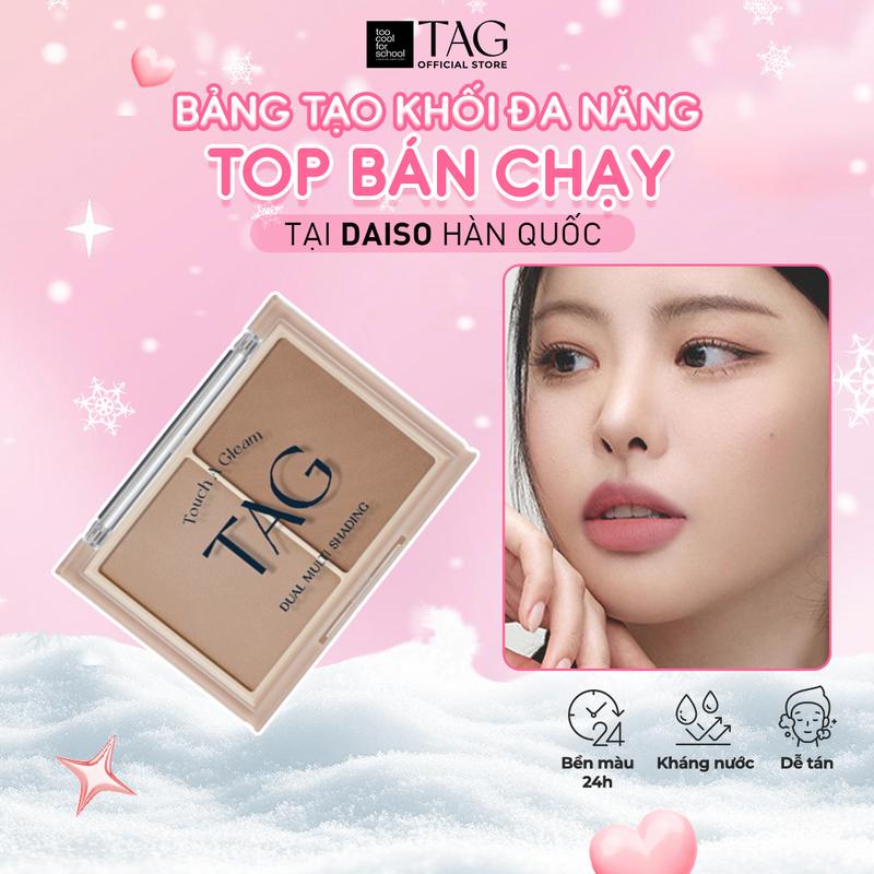  Bảng Phấn Tạo Khối Đa Năng TAG Dual Multi Shading 9.4g - Tạo Khối Mũi Góc Cạnh Mặt Mắt  - Chính Hãng Hàn Quốc 
