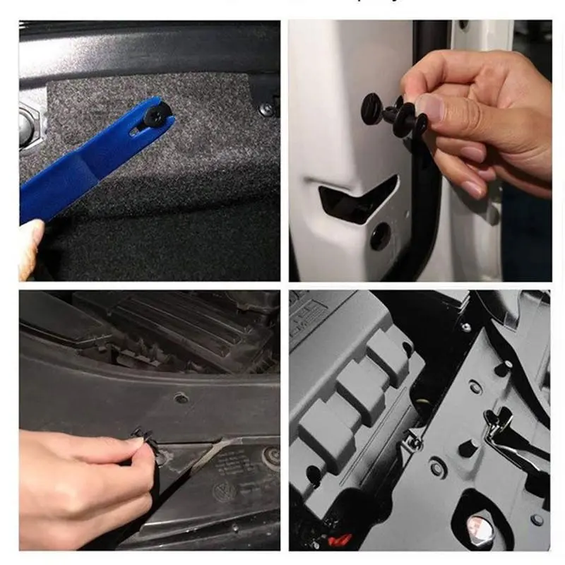 8mm Plastic Rivets Fasteners Screw, Car Bumper Fender Black Rivet, Car Fastener Clips for Toyota Focus Kia Nissan Yamaha 2