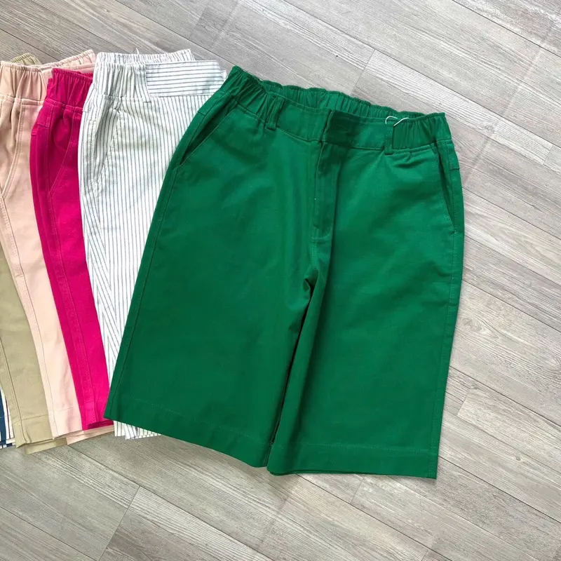 Quần ngố Nữ - Chất kaki co giãn -form ôm lưng thun ở sau dễ mặc Women 2