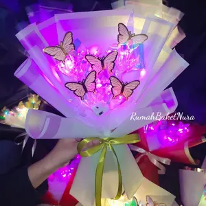 Buket Kupu kupu LED Murah Tipe A / Buket anniversary Ulangtahun / Buket Cantik kupu / Buket kupu-kupu buat pacar romantis Hadiah
