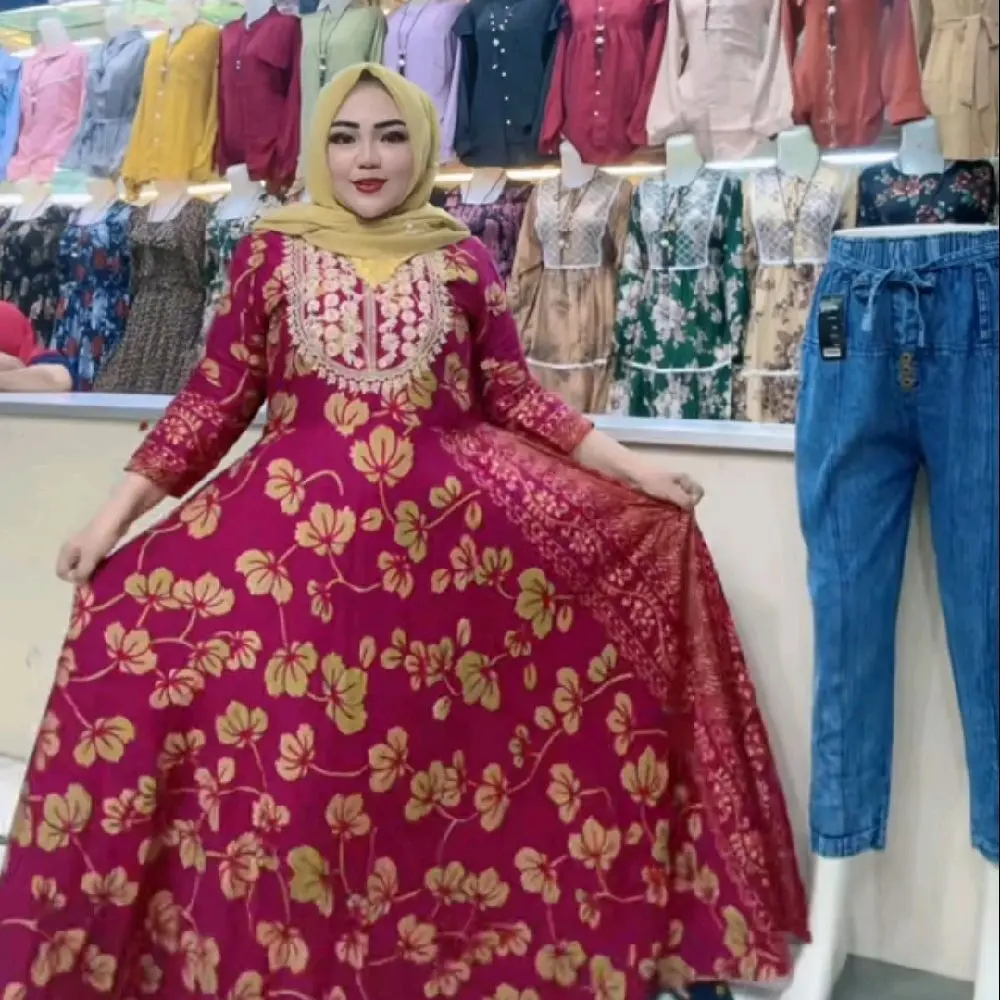 gamis hindi bordir Dafa cantik