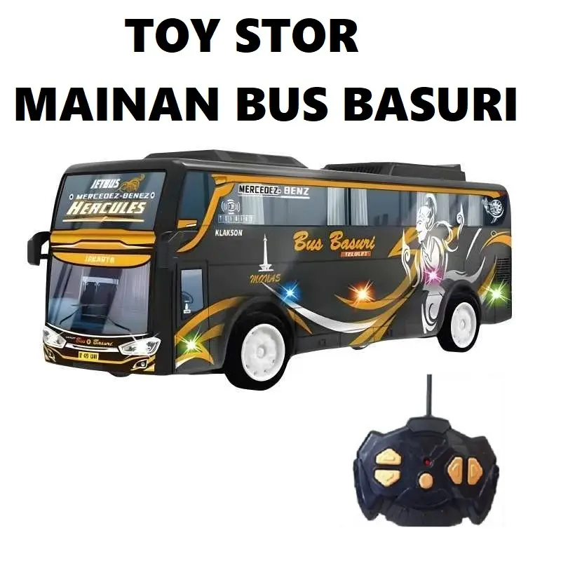 MAINAN ANAK BUS BASURI REMOTE CONTROL 1:18 SUARA TELOLET Led Mobil Toys