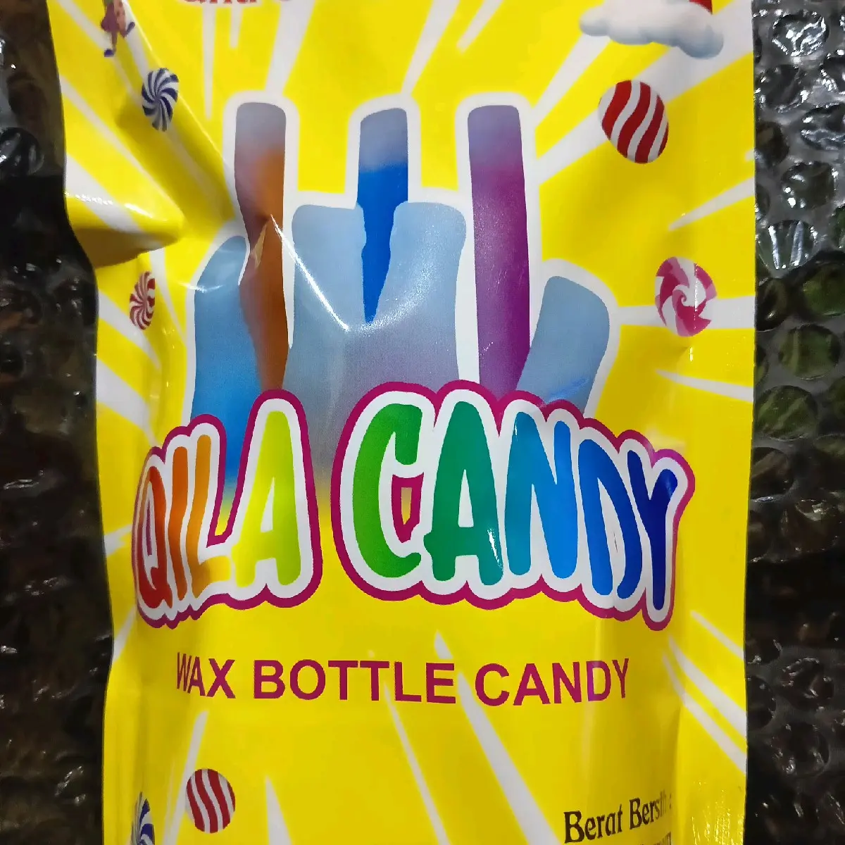 qila candy waxbottle permen lilin halal