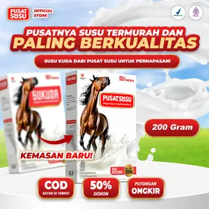 Pusat Susu - Susu Kuda Lombok Kolostrum Asli Bubuk 200 Gram Original Solusi Paru-Paru Batuk Kronis Flu Pilek