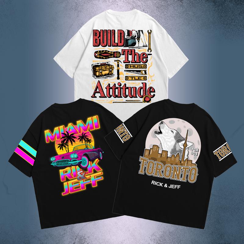BUY 1 GET 3 RICKANDJEFF Kaos Oversize  Unisex Pria Wanita Cotton Combed 24s Bayar 1 dapet 3 kaos 1