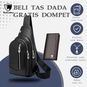 Bulyaby Jualan Panas Lelaki Fesyen Beg Dada Korea Klasik Backpack Pelbagai Fungsi Kalis Air Kapasiti Besar Multi-Compartment Sesuai untuk Perjalanan Perniagaan dan Percutian Hadiah Penghantaran 24 Jam