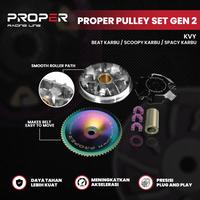 Gambar ROPER RACING LINE MAGIC PULLEY SET KVY BEAT KARBU SCOOPY KARBU SPACY KARBU PROPER RACING LINE dari Proper Racing Line Kota Administrasi Jakarta Utara 1 Tokopedia