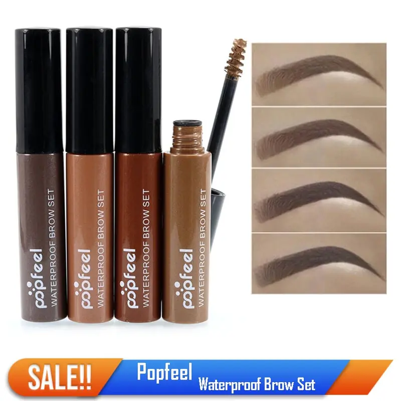 Paling Murah!! - New Import Korea Popfeel Eyebrow Gel Maskara Pensil Alis Tahan Lama Anti Air Original 4 Varian Warna 3