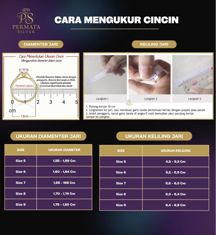 Cincin Permata Putih - Mewah, Elegan & Glamour