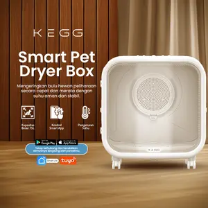 KEGG Smart Pet Dryer Box - Pengering Bulu Anjing Kucing Otomatis | Hair Blower Peliharaan UV Sterilizer Automatic Suhu Pintar