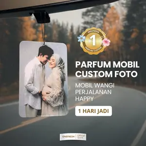 ONE FRESH Parfum Mobil Custom Foto |  Pewangi Mobil Custom - Pewangi Mobil dengan Foto Sendiri - Custom Foto Sesukamu - Cocok untuk Kado Gift Souvenir Hampers Car