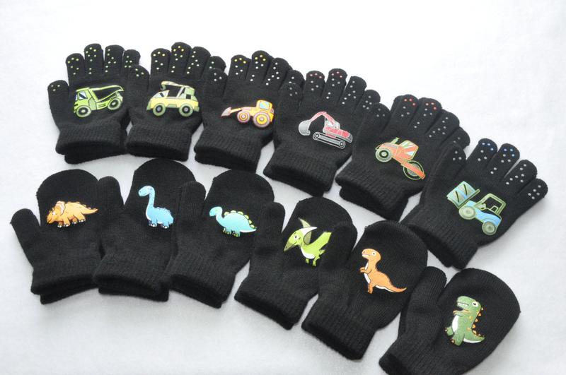 Product Introduction of New Winter Outdoor Knitted Baby Gloves For 1-3Y Children Pupil Student Cute Dinosaur Full Finger Mittens Autumn Warmer Hand 21