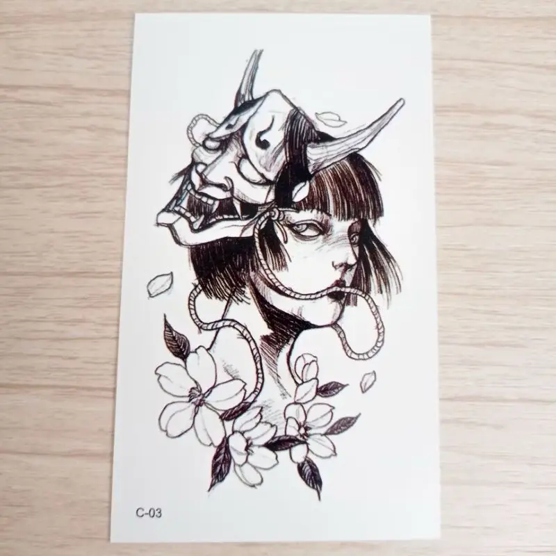ISI 2 PAC RANDOM Tato Karakter Aesthetic Lucu Jepang anime - Tatto Temporer berwarna , Tato temporary Stiker Tato Halal wibu ISI 2 PAC RANDOM (BISA COD) Tubuh Wanita 4