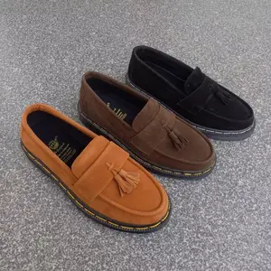 Sepatu Formal Loafers Kulit Suede Pria | Sepatu Formal Casual Kerja Kulit Hitam Pria Wanita Flat Shoes
