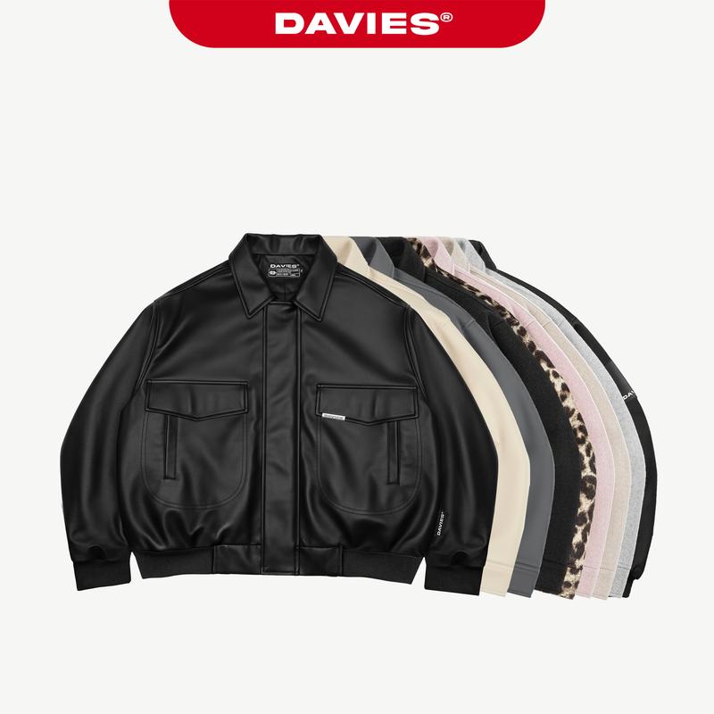 Áo khoác bomber local brand dáng ngắn DAVIES nam nữ chất liệu dù da nỉ dạ nhiều màu Classy Crop Jacket