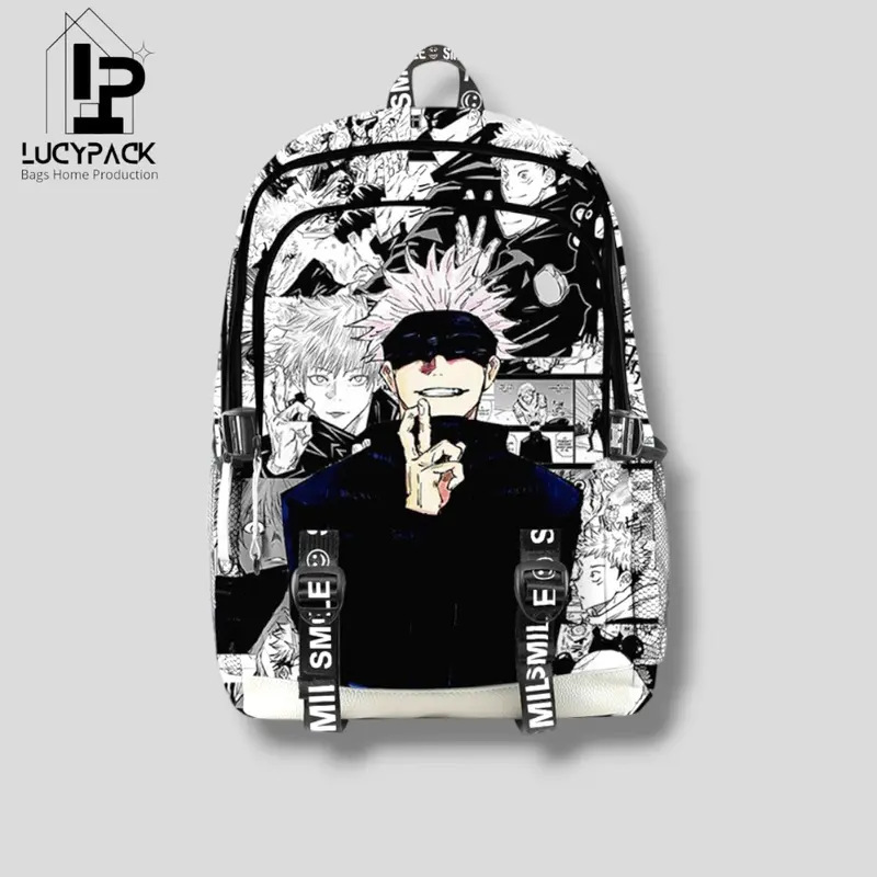 Tas Ransel Anak Laki-laki Tas Sekolah Kartun Jepang Tas Backpack Free Raincover Anti Air Muatan Besar Fashion Kids Tas Punggung Printing keren 3