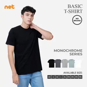 KAOS POLOS COTTON COMBED 30S LENGAN PENDEK ONECK REGULER FIT BASIC T-SHIRT UNISEX MONOCHROME SERIES